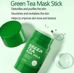 3PCS Green Tea Mask Stick Facial Cleansing Oil Acne Blackhead Control Deep Clean