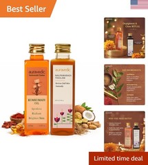 Natural Kumkumadi & Nalpamaradi Thailam – Lightweight Face & Body Oil Pack of 2