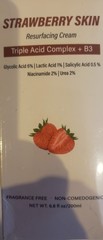 Strawberry Skin Resurfacing Cream Triple Acid Complex + B3 6.8 FL OZ