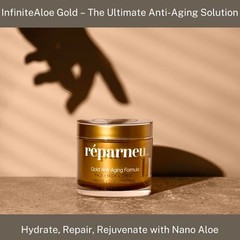 REPARNEU INFINITE ALOE GOLD ANTI-AGING FORMULA FACE, NECK, CHEST 1.7 Oz NEW