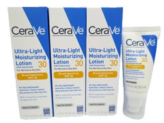 CERAVE ULTRA-LIGHT MOISTURIZING LOTION W/ SUNSCREEN SPF 30 1.75 OZ EXP:2028 3PCS