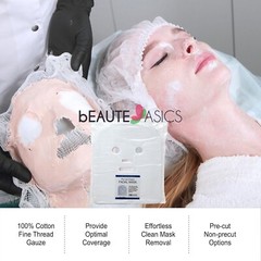 100 Ct. Precut Gauze Facial Masks Face Treatment for High Frequency (DM101x1)