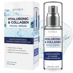 Skin 2.0 Hyaluronic Acid & Collagen Face Serum – Dermatologist Tested, Skin T…