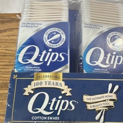 Q-tips Cotton Swabs 1750 Count Durable Paper Stick White Rounded Tip