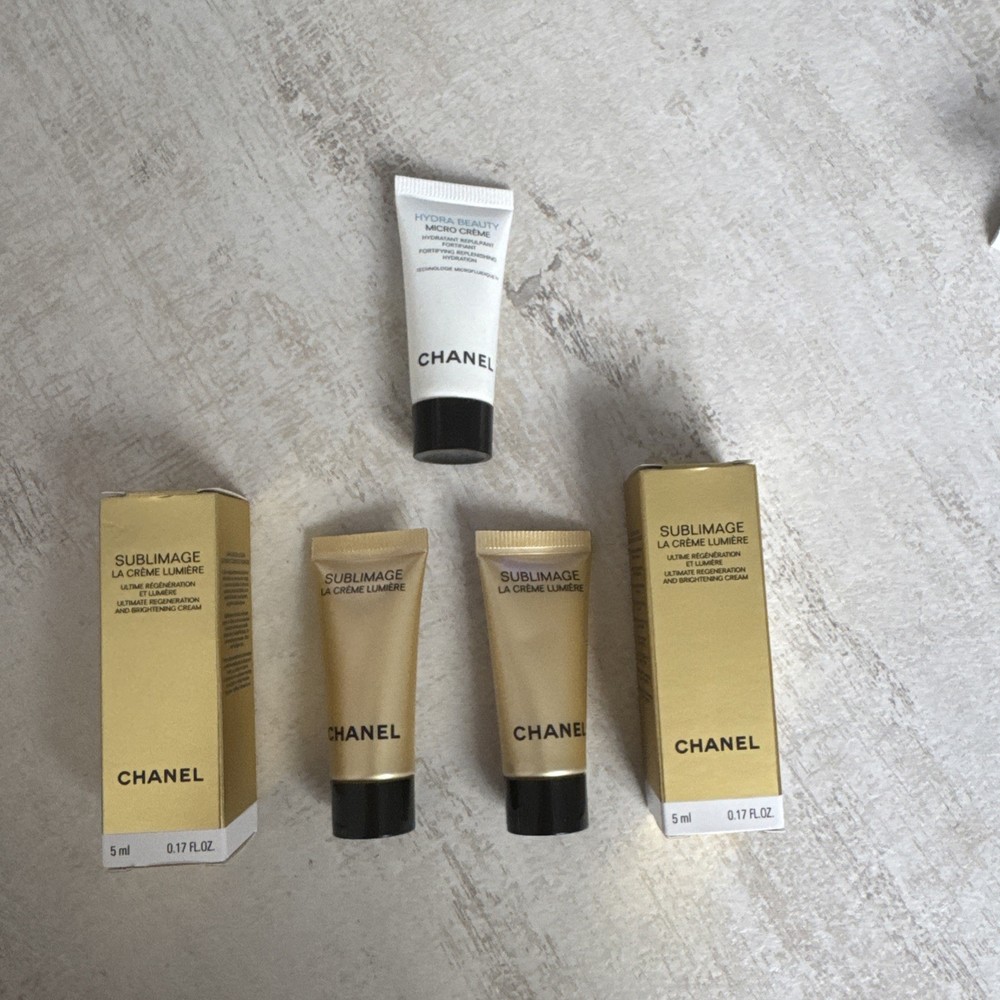 2x Chanel Sublimage Lumiere Brightening Cream 5ml + FREE Hydra Beauty