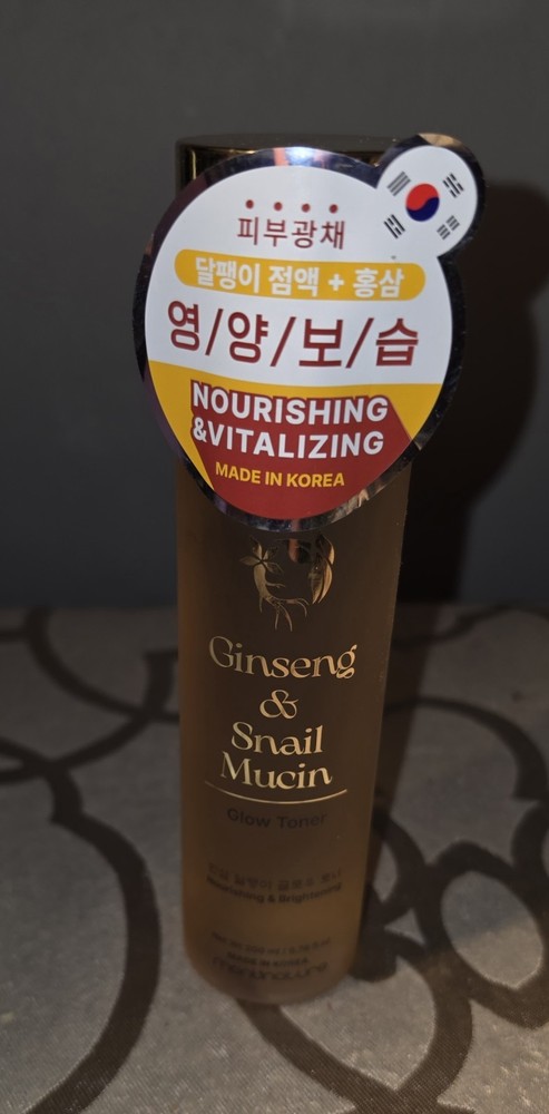 Montnature Ginseng and Snail Mucin Glow Toner Brightening Toner 6.76 fl oz Korea