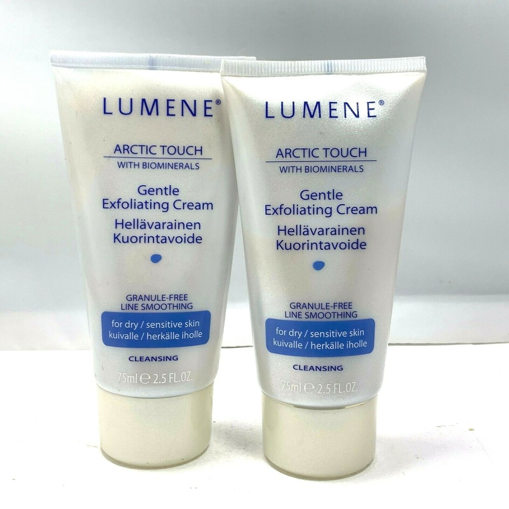 Lumene Arctic Touch With Biominerals Gentle Exfoliating Cream 75ml/2.5oz LOT OF2