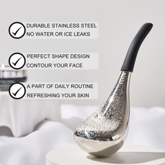 Pfefe Ice Globes Facial Skin Care Tools for Women Face Eyes, Stainless Steel Fac