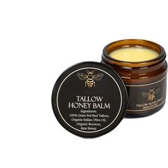 Grass Fed Beef Tallow Honey Balm Organic Raw Unscented Skin Moisturizer