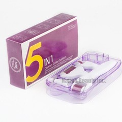 (Micro Pin) 5in1 Derma Roller Set with Free Travel Case , Acne, Scars, Wrinkles