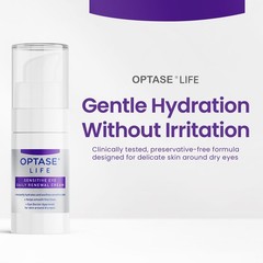 Optase LIFE Sensitive Eye Daily Renewal Cream – 0.5 Fl Oz (Pack of 1), White