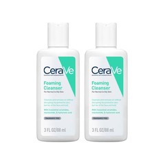 CeraVe Foaming Facial Cleanser 88ml for Normal to Oily Skin Fragrance Free Pack2