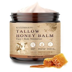 Grass Fed Whipped Beef Tallow Balm Honey Face Body Cream SPF20 2.8oz