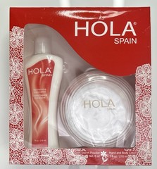 Hola Spain Red Cream Body Lotion and Talcum Powder Set