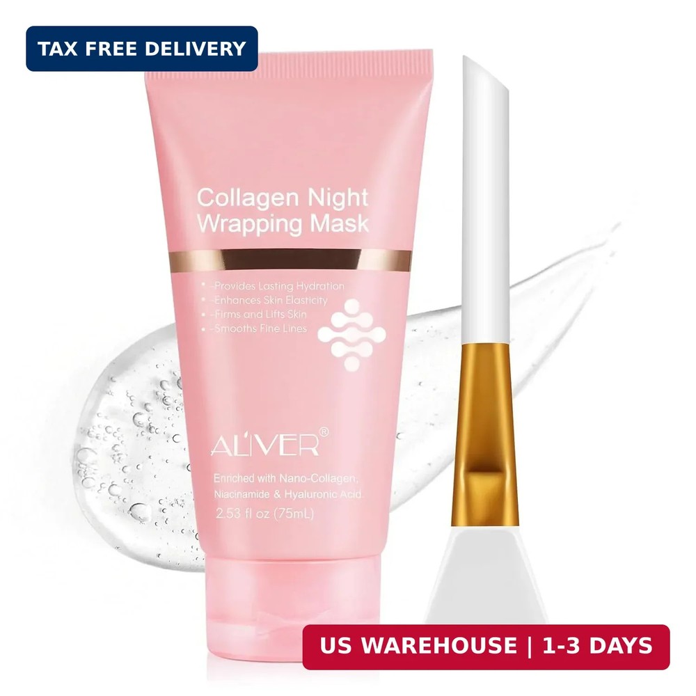 Collagen Overnight Wrapping Peel off Face Mask Elasticity Hydration Glass Skin