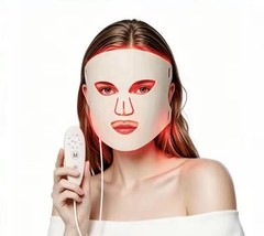 Led Light Therapy Face Mask,8 Color Silicone Facial Mask With Red