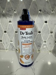 Dr Teal’s Citrus Essential Oils Body Lotion 18 oz Glow & Radiance Sealed New