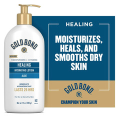 Gold Bond Healing Hydrating Body Lotion, Dry Skin Moisturizer with Aloe, 14 oz