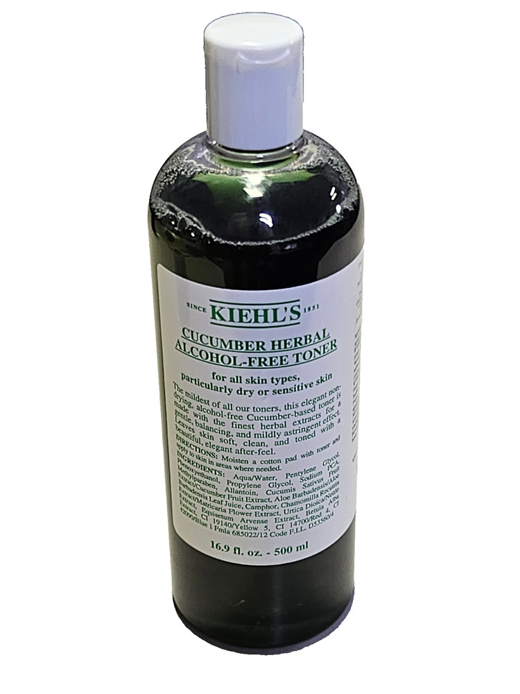 KIEHL&rsquo;S Cucumber Herbal Toner ALCOHOL FREE – Jumbo Size 16.9oz – FACTORY SEALED