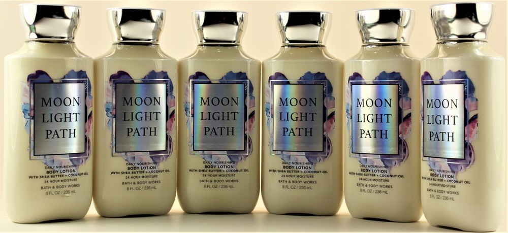 QTY 6 – Bath & Body Works MOONLIGHT PATH Body Lotion with Shea Butter Cream 8oz