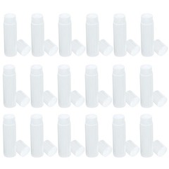 50Pcs Durable Lip Balm Tubes with Caps White Reusable Lip Container