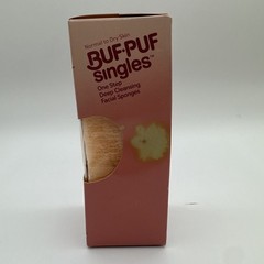 Vintage 1985 NOS Buf Puf Singles Facial Cleanser 40 Sponges Peach