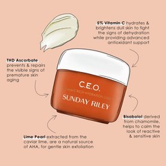 Sunday Riley C.E.O. Vitamin C Rich Hydration Cream Face 0.5 Fl Oz (Pack of 1)