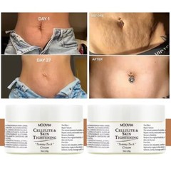 2 Cellulite & Skin Tightening « Tummy Tuck” Cream Elasticity Belly Stretch Mark