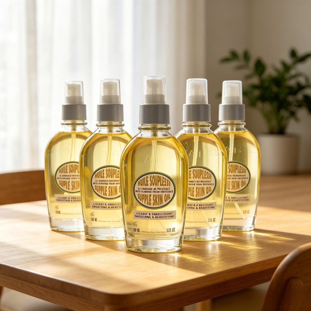Supple 5PCS Almond Skin Oil for LOccitane by Unisex – 3.4 oz Body Oil