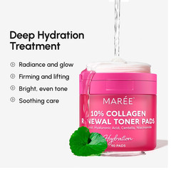 MAREE Collagen Acne Clearing Polishes – Toner Pads with Retinol – Minimizing