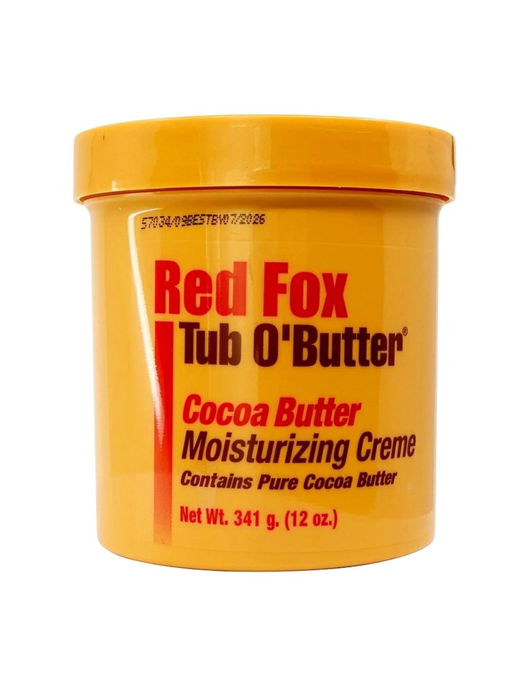 Red Fox Tub O&rsquo; Butter Cocoa, Moisturizing Creme 10.5 Ounce (Pack of 1), clear