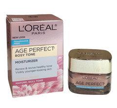 NEW L’Oréal Age Perfect Rosy Tone Moisturizer Day Frag Free, 1.7 oz NIB Sealed