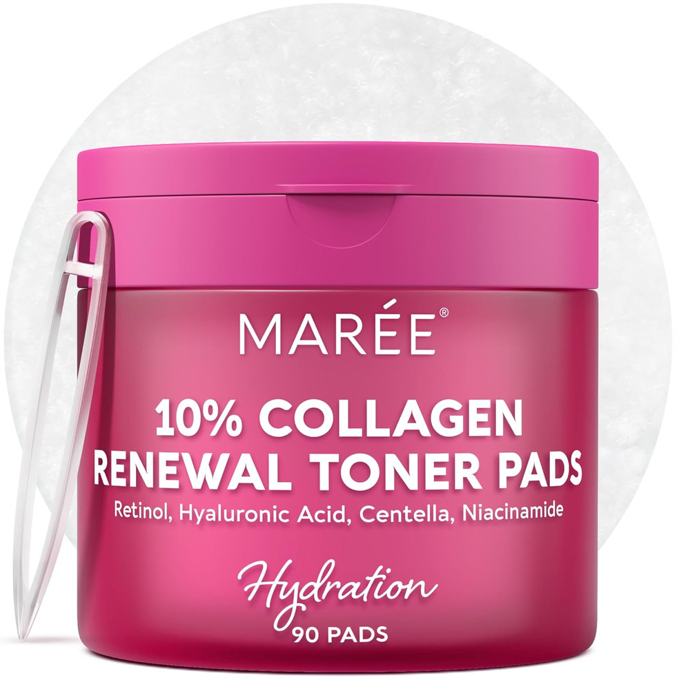 MAREE Collagen Acne Clearing Polishes – Toner Pads with Retinol – Minimizing