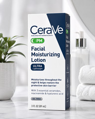 CeraVe PM Facial Moisturizing Lotion Ultra Lightweight Oil Free 3oz