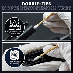 Double-Ended 6&Prime; Pointed Gun Cleaning Swabs with Storage Box – 400PCS, 400PCS