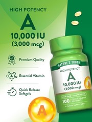 Nature&rsquo;s Truth Vitamin A 10000 IU Softgels | 100 Count 100 (Pack of 1)