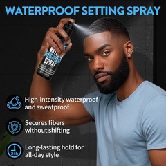 Hair Fiber Water Resistant Spray for Men, 4 Fl Oz (Pack of 1), Transparent
