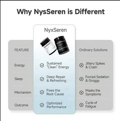 NyxSeren Circadian Rhythm Anti-aging |End “Tired & Wired”cicle |Am and Pm