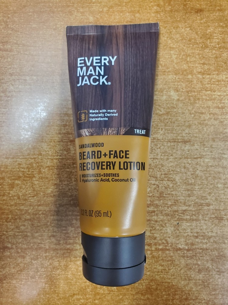Every Man Jack Beard & Face Recovery Lotion Sandalwood 3.2 oz. (4948) E13B