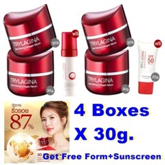 4X Trylagina Collagen Serum 12XGet Free Foam+ Sunscreen Naturally Rejuvenatio