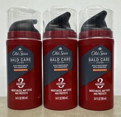 3 Pack Old Spice Bald Care Scalp Moisturizer SPF 25 Step 3 Nourish 3.4oz