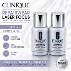 Clinique Repairwear Laser Focus Wrinkle Correcting Serum 2 x 0.5 oz = 1 oz NEW