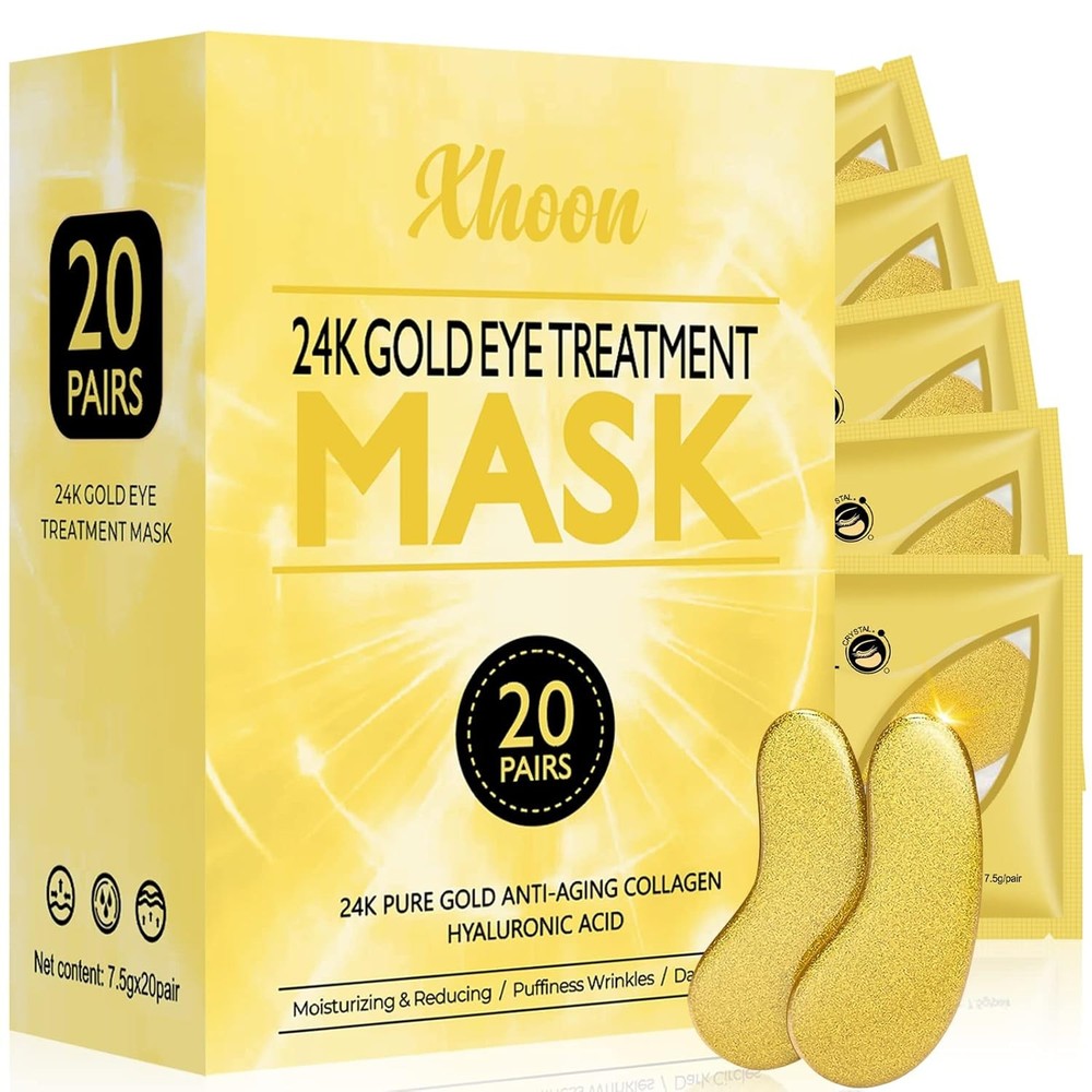 Xhoon 24K Gold Eye Mask Collagen Hyaluronic Acid Moisturizing 11/2026 New/Sealed