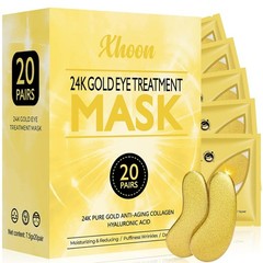 Xhoon 24K Gold Eye Mask Collagen Hyaluronic Acid Moisturizing 11/2026 New/Sealed