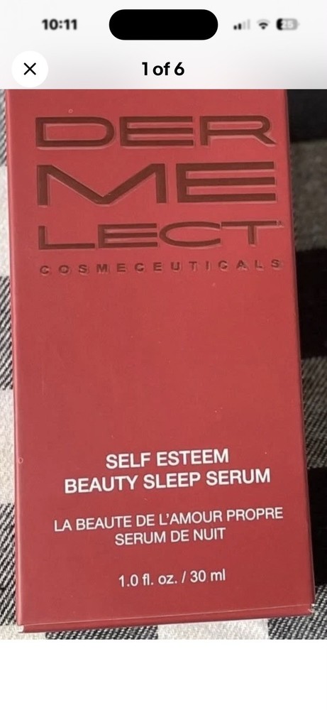 Skincare Dermelect Cosmeceuticals Self-Esteem Beauty Sleep Serum 1oz SEE PHOTO
