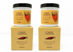 SKINFOOD Carrot Carotene Calming Water Pad 60 Pads 8.81 oz Vegan Set of 2 NIB