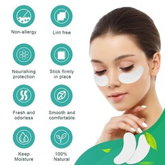 50 Pairs Eyelash Extension Gel Patches Natural Hydrogel Under Eye Pad Lint Free