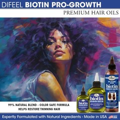 Difeel Biotin Pro Growth Premium Hair Oil 7.1 Fl Oz (Pack of 1), Clear