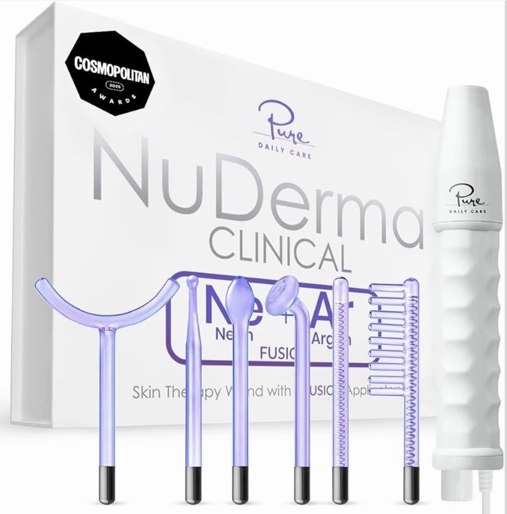 NuDerma Clinical Skin Therapy Wand – Portable Skin Therapy Machine -Sealed