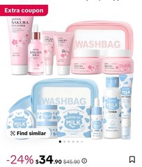 Laikou Sakura & Milk Moisturizing Skincare Ultimate Bundle|Bonus Gifts